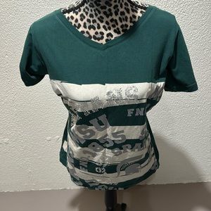 Michigan State novelty v neck tee shirt from Emerson